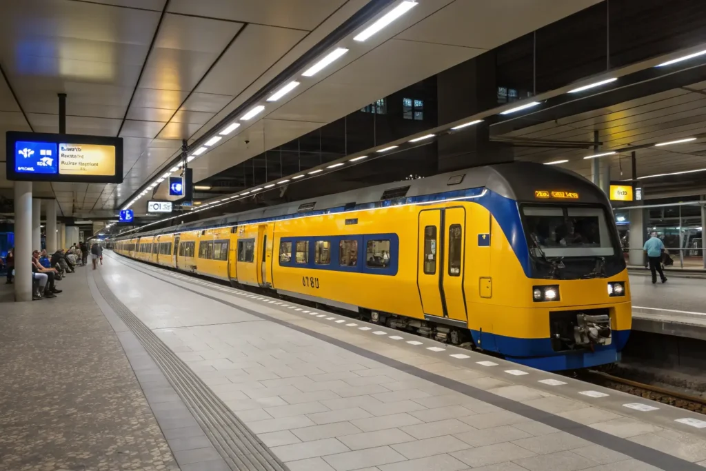 Cómo ir del aeropuerto de Ámsterdam al centro Tren en la estación subterránea del aeropuerto Schiphol