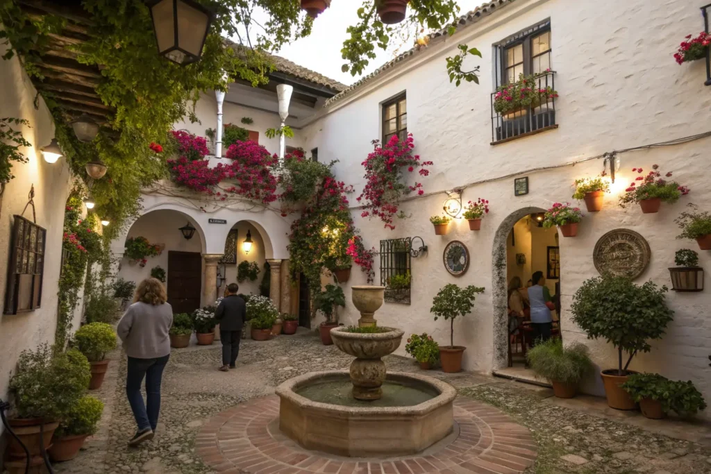 El origen histórico de los patios floridos en Córdoba Patios cordobeses en mayo con visitantes y flores